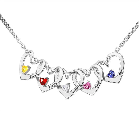 Cusgiftforlove™ Heart of Love Birthstone Necklace for lover
