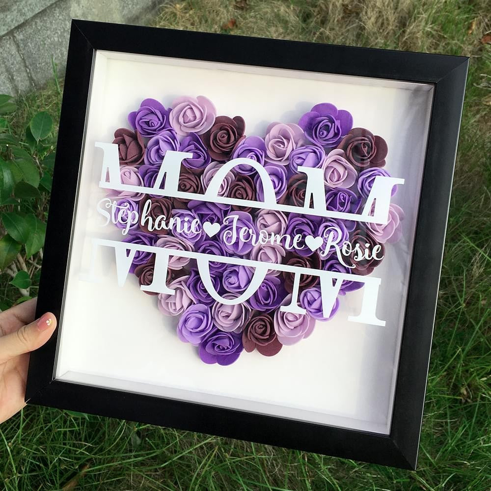 Personalized Mom Flower Shadow Box With Name Preserved Rose Shadow Boxes  Customized Memory Shadow Box Frame Flower Display Cases Romantic Mothers  Day Birthday Gifts for Mom Grandma - Yahoo Shopping